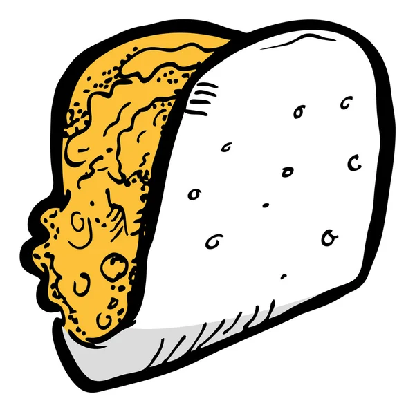 Icono de sándwich aislado en blanco — Vector de stock
