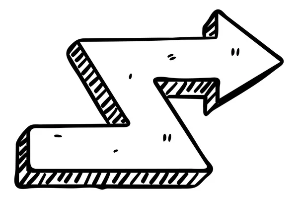 Flecha abstrato doodle —  Vetores de Stock