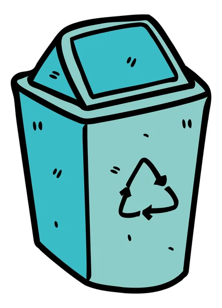 Resirkulering bin doodle – stockvektor