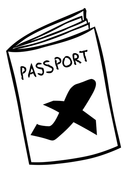 Paspoort cartoon symbool — Stockvector