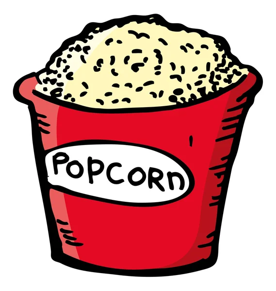 Cartoon pop corn — Stock vektor