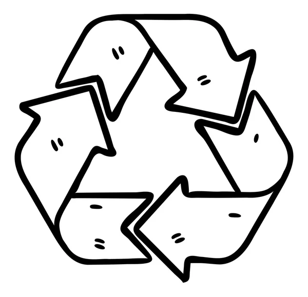 Recycling, ökologisches Zeichen — Stockvektor
