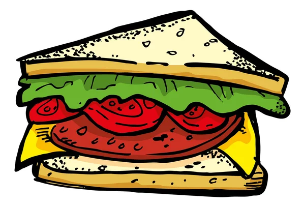 Icône sandwich dessin animé — Image vectorielle