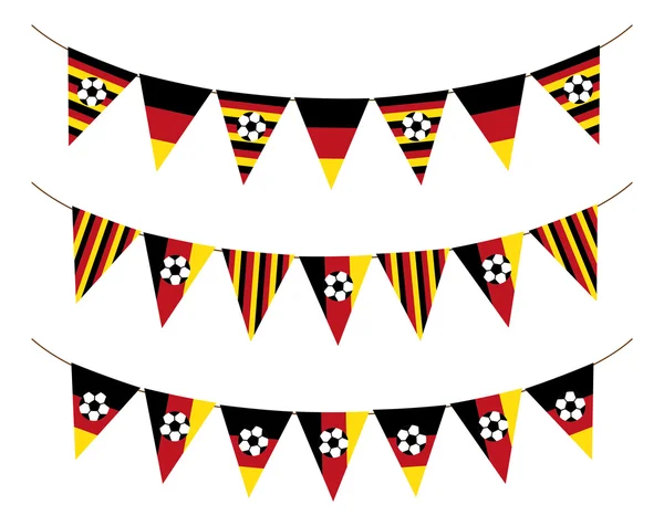 Germany soccer flag garlands — Stock Vector