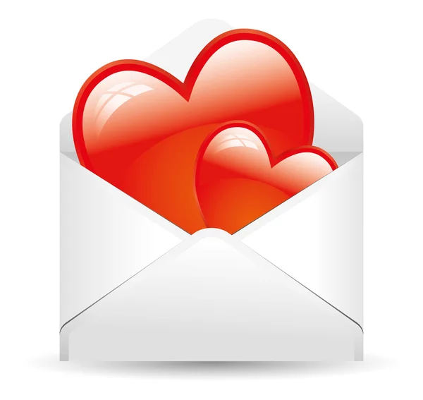 Kuvertet full av kärlek — Stock vektor