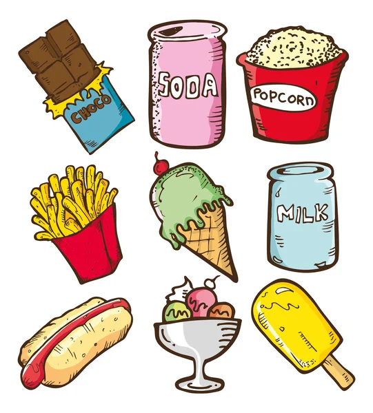 Colección de Snack — Vector de stock