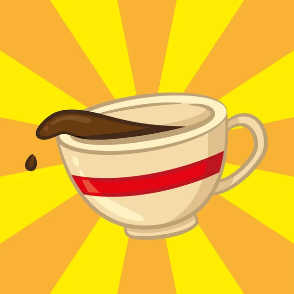Tasse de café doodle — Image vectorielle