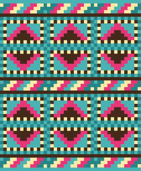 Tribal pixel mönster — Stock vektor