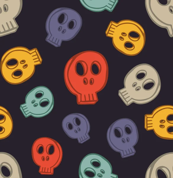 Colorful skull pattern — Stock Vector