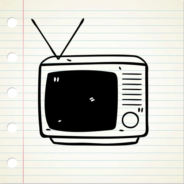 Vintage televizyon — Stok Vektör