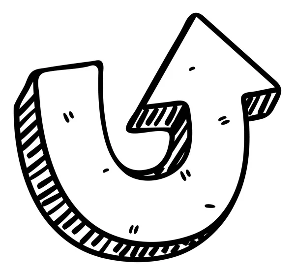 Symbol šipky U — Stockový vektor