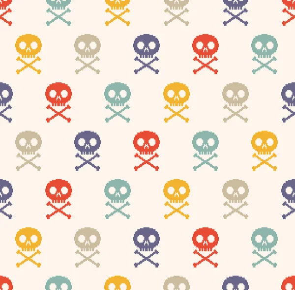 Colorful skull pattern — Stock Vector