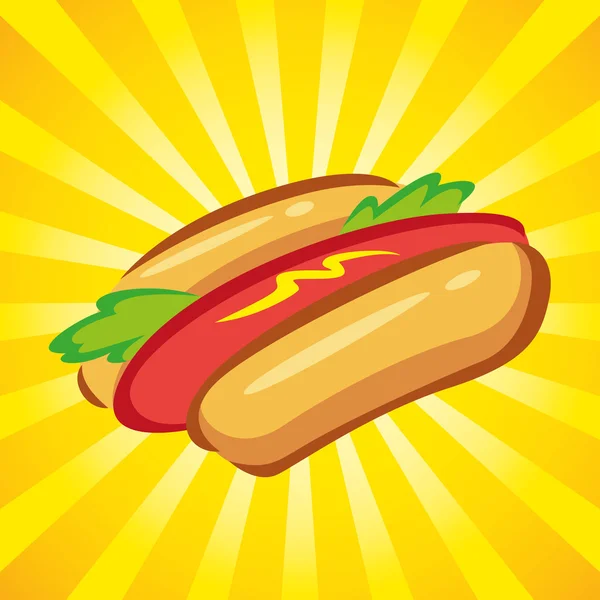 Cartoon Hotdog symbol — Stock Vector