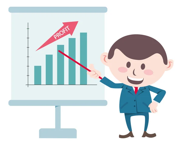 Empresário dando apresentação —  Vetores de Stock