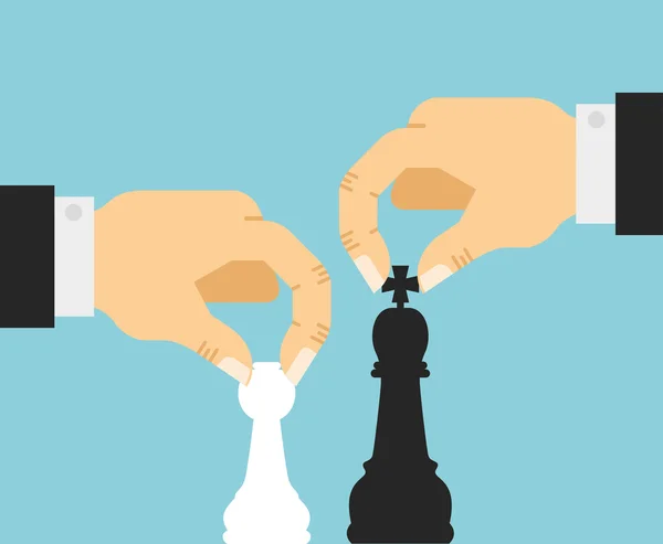Geschäftsleute spielen Schach — Stockvektor