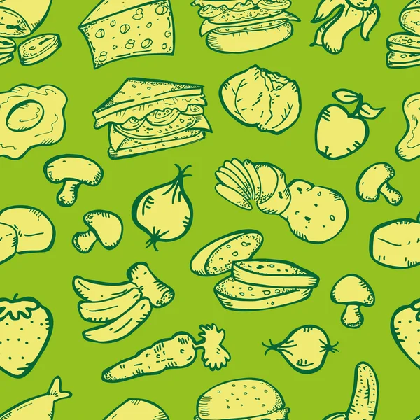 Food seamless pattern — Stock Vector