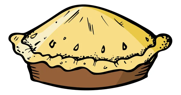 Tarte, gâteau dessin animé symbole — Image vectorielle