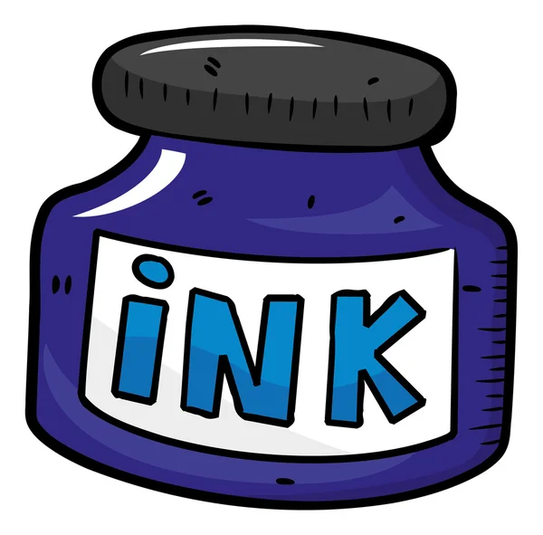Cartoon Ink bottle — Stock Vector