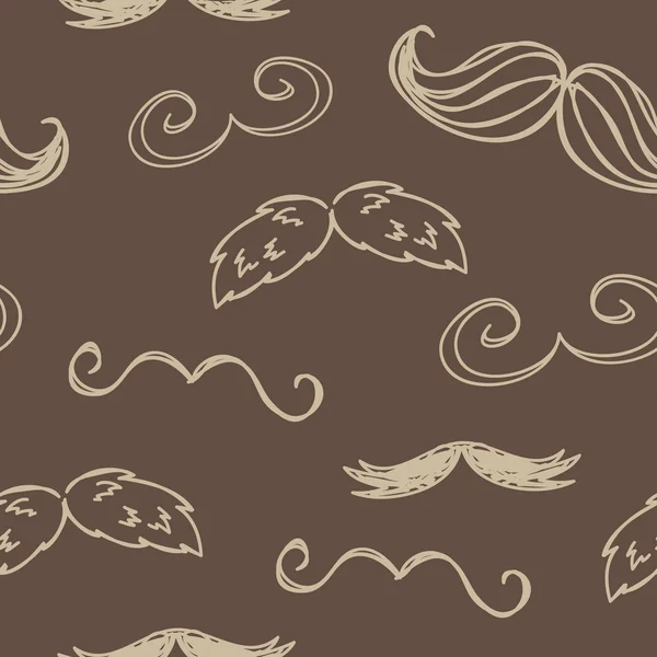 Vintage mustache pattern — Stock Vector