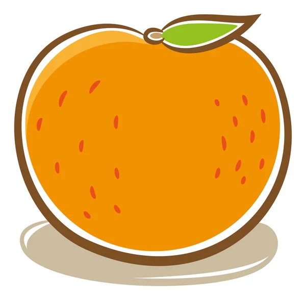 Dibujos animados naranja fruta — Archivo Imágenes Vectoriales