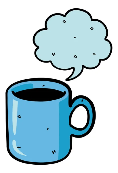 Mug avec discours de bulle — Image vectorielle