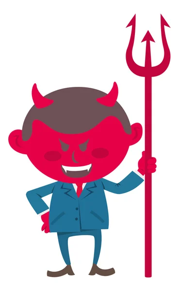 Diable portant costume de bureau — Image vectorielle