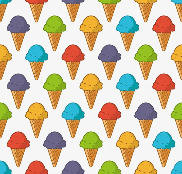 빈티지 아이스크림 패턴 — 스톡 벡터