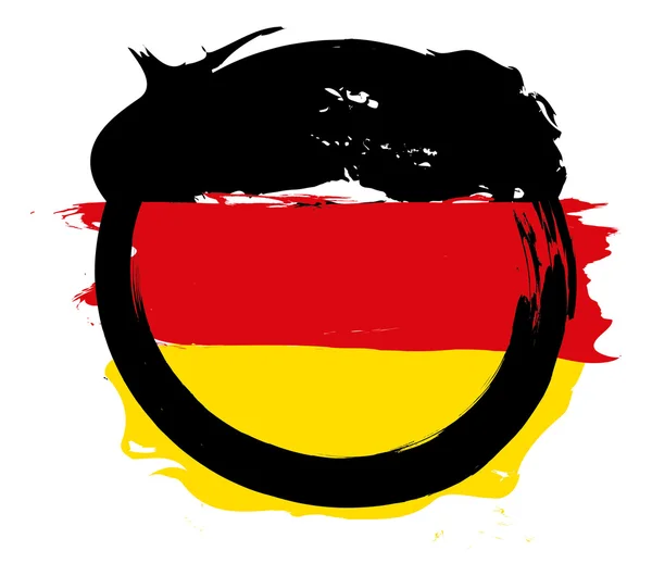 Drapeau grunge allemand — Image vectorielle