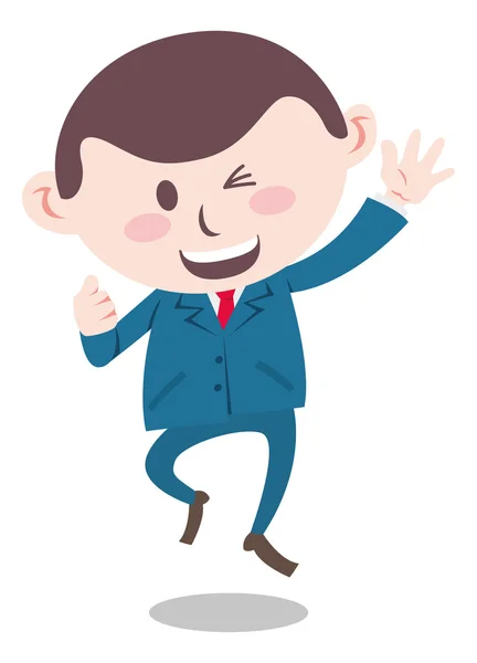 Happy businessman — Stock Vector