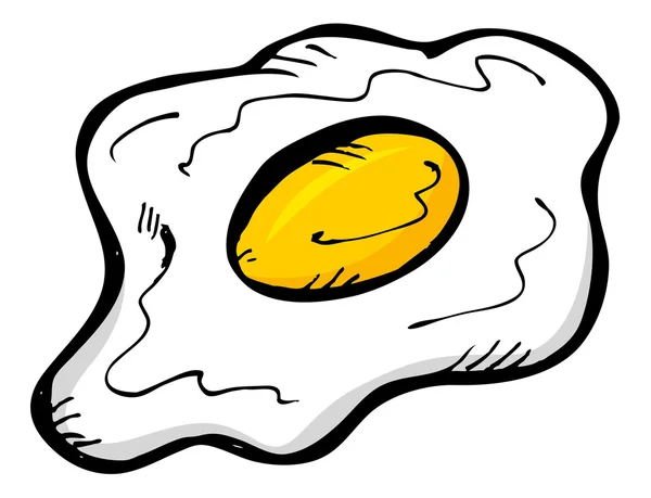 Sahanda yumurta karikatür — Stok Vektör