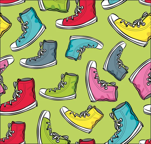 Vintage Sneakers Hintergrund — Stockvektor