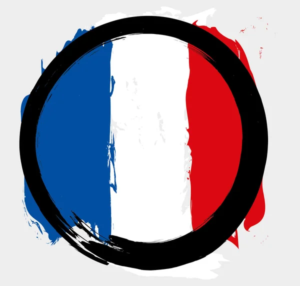 Прапор Франції гранж — стоковий вектор