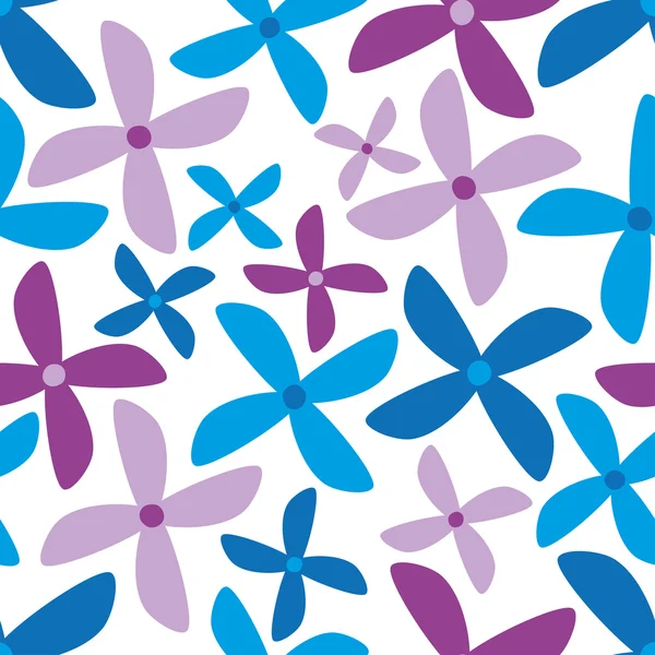 Flores violetas simples — Vector de stock