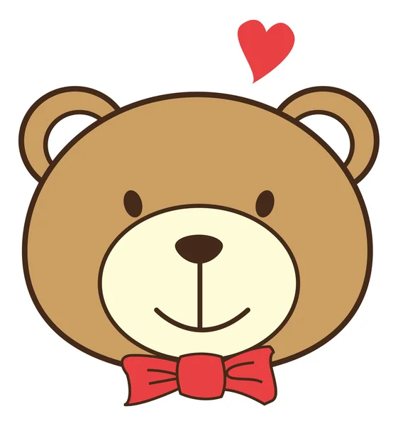 Cartoon Love bear — Stock Vector