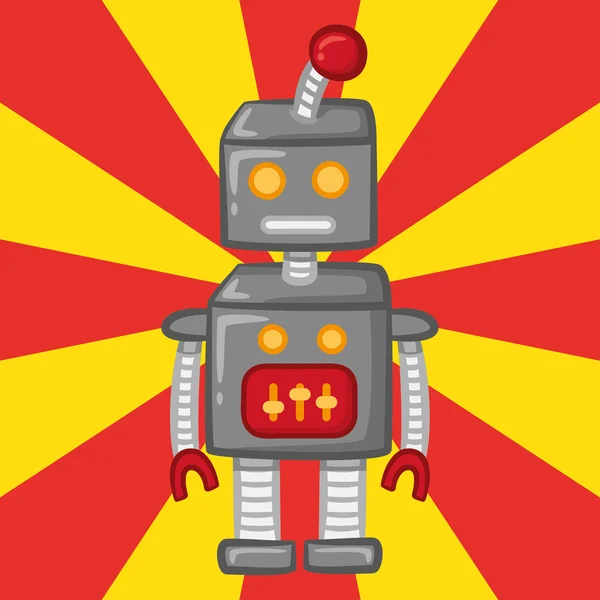 Cartoon retro robot. — Stock vektor