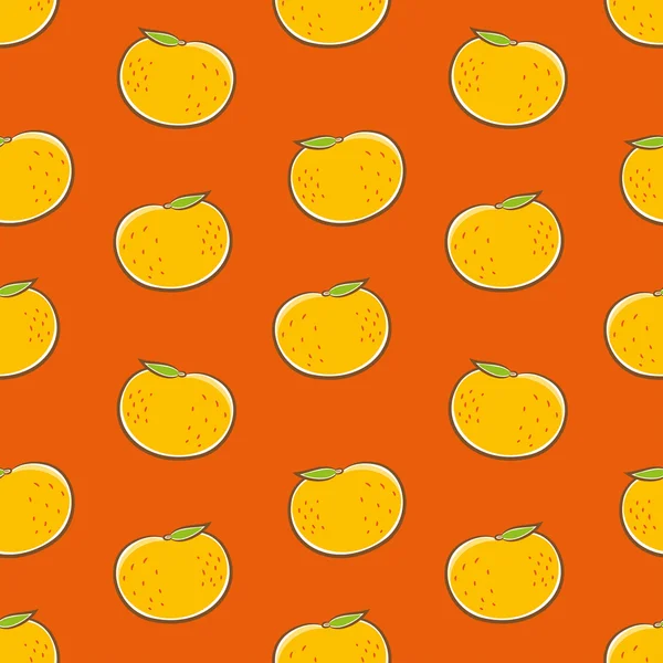 Oranje fruitpatroon — Stockvector