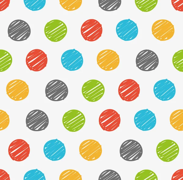 Pois doodle senza soluzione di continuità — Vettoriale Stock