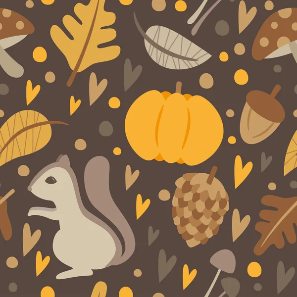 Fondo sin costuras de otoño — Vector de stock