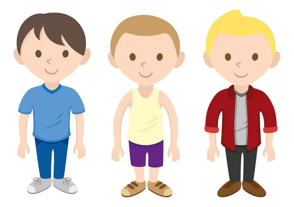Enfants de différents styles — Image vectorielle