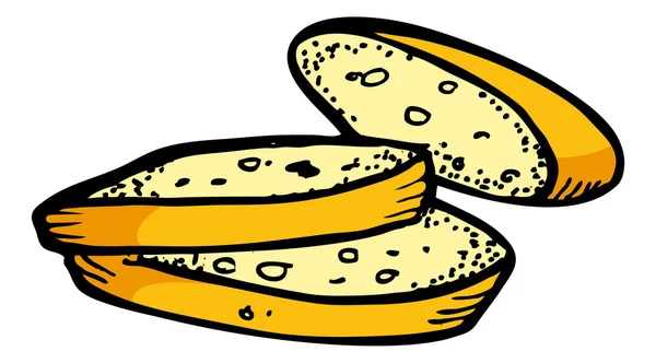 Нарезанные хлебные каракули — стоковый вектор