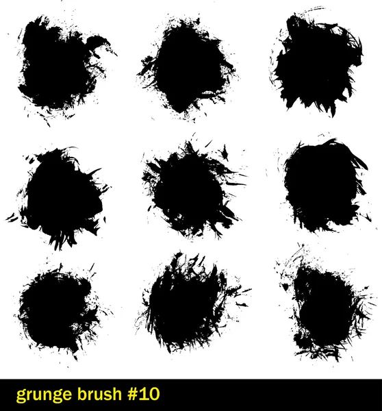 Grunge salpicaduras negras — Vector de stock