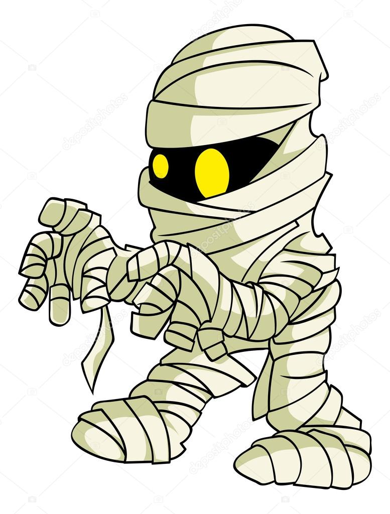 halloween cartoon mummy