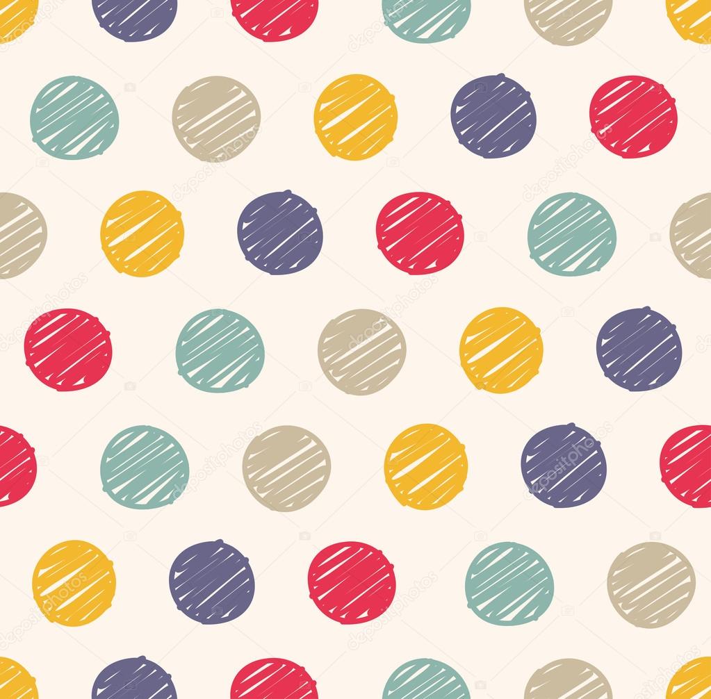 Polka dots doodle seamless