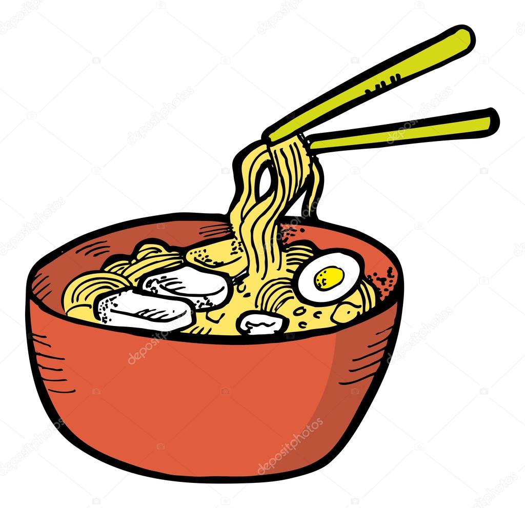 Cartoon noodle, pasta