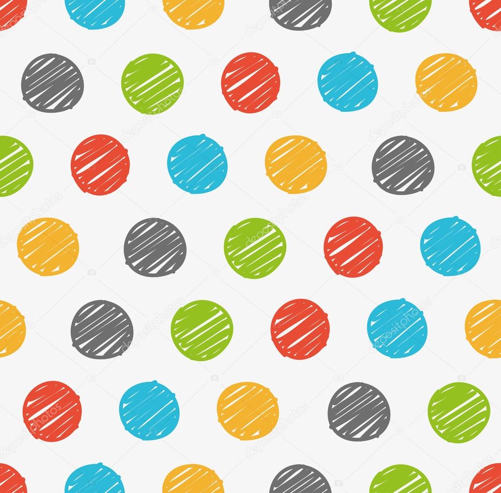 Polka dots doodle seamless
