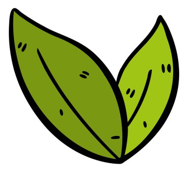 Çay yaprakları doodle tarzı