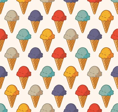 Vintage dondurma desen