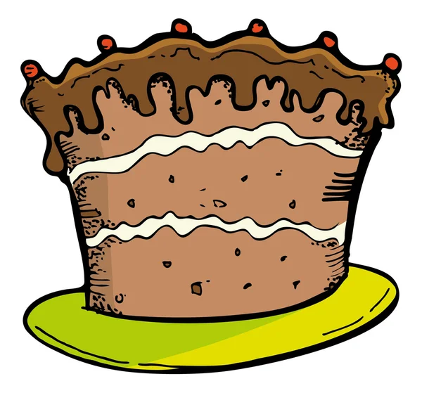 Savoureux gâteau doodle — Image vectorielle
