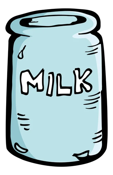 Tarro de leche de dibujos animados — Vector de stock