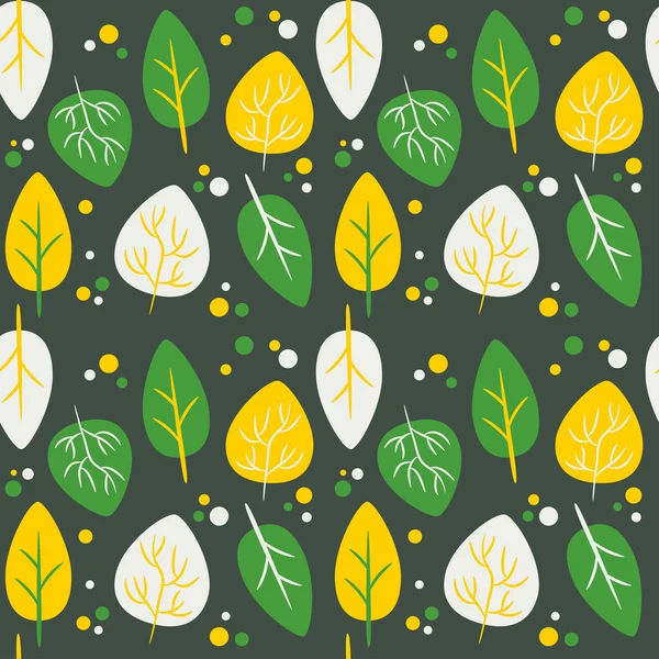 Cute leaves background — Stock Vector